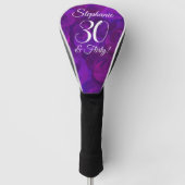 Elegant Paars 30 en Vluchtige verjaardag Golfheadcover (Voorkant)