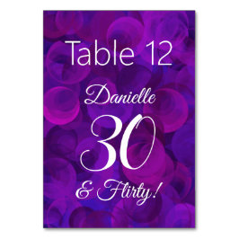 Elegant Paars 30 en Vluchtige verjaardag Kaart