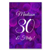 Elegant Paars 30 & Vluchtige verjaardag Kaart (Achterkant)