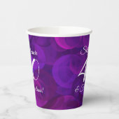 Elegant Paars 40 en Fabulous Birthday Party Papieren Bekers (Links)