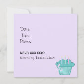 Elegant Paars 40e verjaardag uitnodiging (Achterkant)