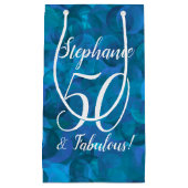 Elegant Paars 50 en Fabulous Birthday Party Klein Cadeauzakje (Voorkant)