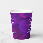 Elegant Paars 50 en Fabulous Birthday Party Papieren Bekers (Links)