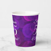 Elegant Paars 55 en Pensioenpartij in ruste Papieren Bekers (Links)