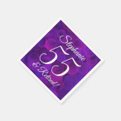 Elegant Paars 55 en Pensioenpartij in ruste Servet (Hoek)