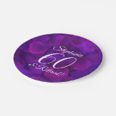 Elegant Paars 60 en Pensioenpartij in ruste Papieren Bordje (Gekanteld)