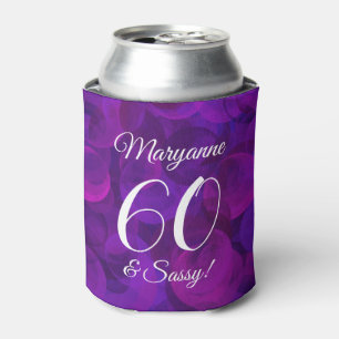 Elegant Paars 60 en Sassy Birthday Party Blikjeskoeler