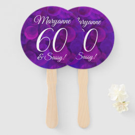 Elegant Paars 60 en Sassy Birthday Party Handwaaier