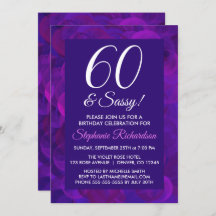 Elegant Paars 60 en Sassy Birthday Party