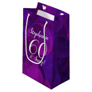 Elegant Paars 60 en Sassy Birthday Party Klein Cadeauzakje