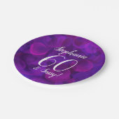 Elegant Paars 60 en Sassy Birthday Party Papieren Bordje (Gekanteld)