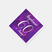 Elegant Paars 60 en Sassy Birthday Party Servet (Hoek)
