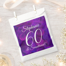 Elegant Paars 60 en Sensational Birthday Party Bedankzakje