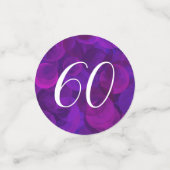 Elegant Paars 60 en Sensational Birthday Party Confetti (Kleine voorkant)