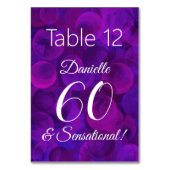 Elegant Paars 60 en Sensational Birthday Party Kaart (Voorkant)