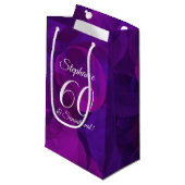 Elegant Paars 60 en Sensational Birthday Party Klein Cadeauzakje (Voorkant Gekanteld)