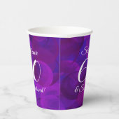 Elegant Paars 60 en Sensational Birthday Party Papieren Bekers (Rechts)