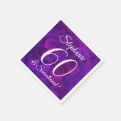 Elegant Paars 60 en Sensational Birthday Party Servet (Hoek)