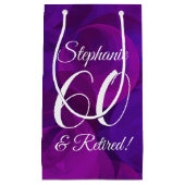 Elegant Paars 60 & Pensioenpartij in ruste Klein Cadeauzakje (Voorkant)