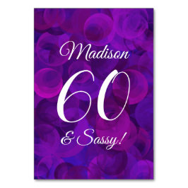 Elegant Paars 60 & Sassy Birthday Party Kaart