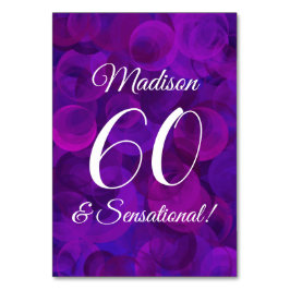 Elegant Paars 60 & Sensational Birthday Party Kaart