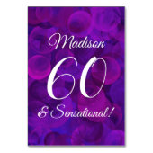 Elegant Paars 60 & Sensational Birthday Party Kaart (Voorkant)
