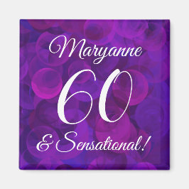 Elegant Paars 60 & Sensational Birthday Party Magneet