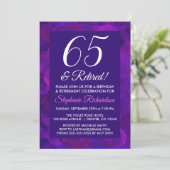 Elegant Paars 65 en Pensioenpartij in ruste Kaart (Staand voorkant)