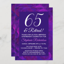 Elegant Paars 65 en Pensioenpartij in ruste