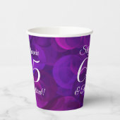 Elegant Paars 65 en Pensioenpartij in ruste Papieren Bekers (Links)