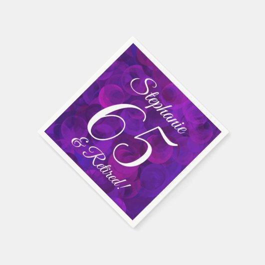 Elegant Paars 65 en Pensioenpartij in ruste Servet (Hoek)