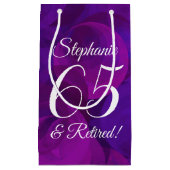 Elegant Paars 65 & Pensioenpartij in ruste Klein Cadeauzakje (Voorkant)