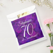 Elegant Paars 70 en Sensational Birthday Party Bedankzakje (Gezegeld)