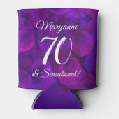 Elegant Paars 70 en Sensational Birthday Party Blikjeskoeler (Voorkant)