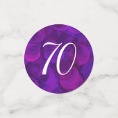Elegant Paars 70 en Sensational Birthday Party Confetti (Kleine voorkant)