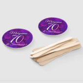 Elegant Paars 70 en Sensational Birthday Party Handwaaier (Niet-gemonteerd)