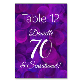 Elegant Paars 70 en Sensational Birthday Party Kaart
