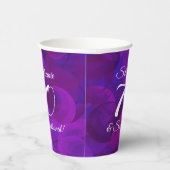 Elegant Paars 70 en Sensational Birthday Party Papieren Bekers (Rechts)