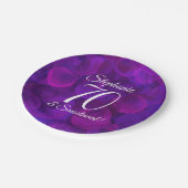 Elegant Paars 70 en Sensational Birthday Party Papieren Bordje (Gekanteld)