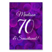 Elegant Paars 70 & Sensational Birthday Party Kaart (Achterkant)