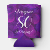 Elegant Paars 80 en Amazing Birthday Party Blikjeskoeler (Achterkant)