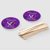 Elegant Paars 80 en Amazing Birthday Party Handwaaier (Niet-gemonteerd)