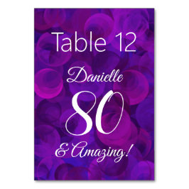 Elegant Paars 80 en Amazing Birthday Party Kaart
