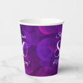 Elegant Paars 80 en Amazing Birthday Party Papieren Bekers (Links)