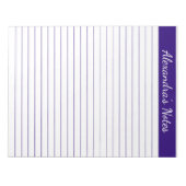 Elegant Paars 8.5x11 Letter formaat Persoonlijk Notitieblok (Voorkant)