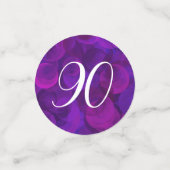 Elegant Paars 90 en Nonstop Birthday Party Confetti (Kleine voorkant)