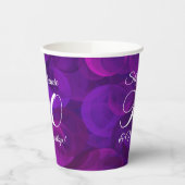 Elegant Paars 90 en Nonstop Birthday Party Papieren Bekers (Links)
