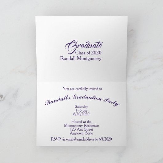 Elegant Paars Abstract Afstuderen Foto (Binnen)