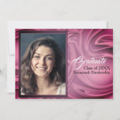 Elegant Paars Abstract Afstuderen Foto Kaart (Voorkant)