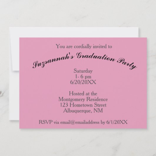 Elegant Paars Abstract Afstuderen Foto Kaart (Achterkant)